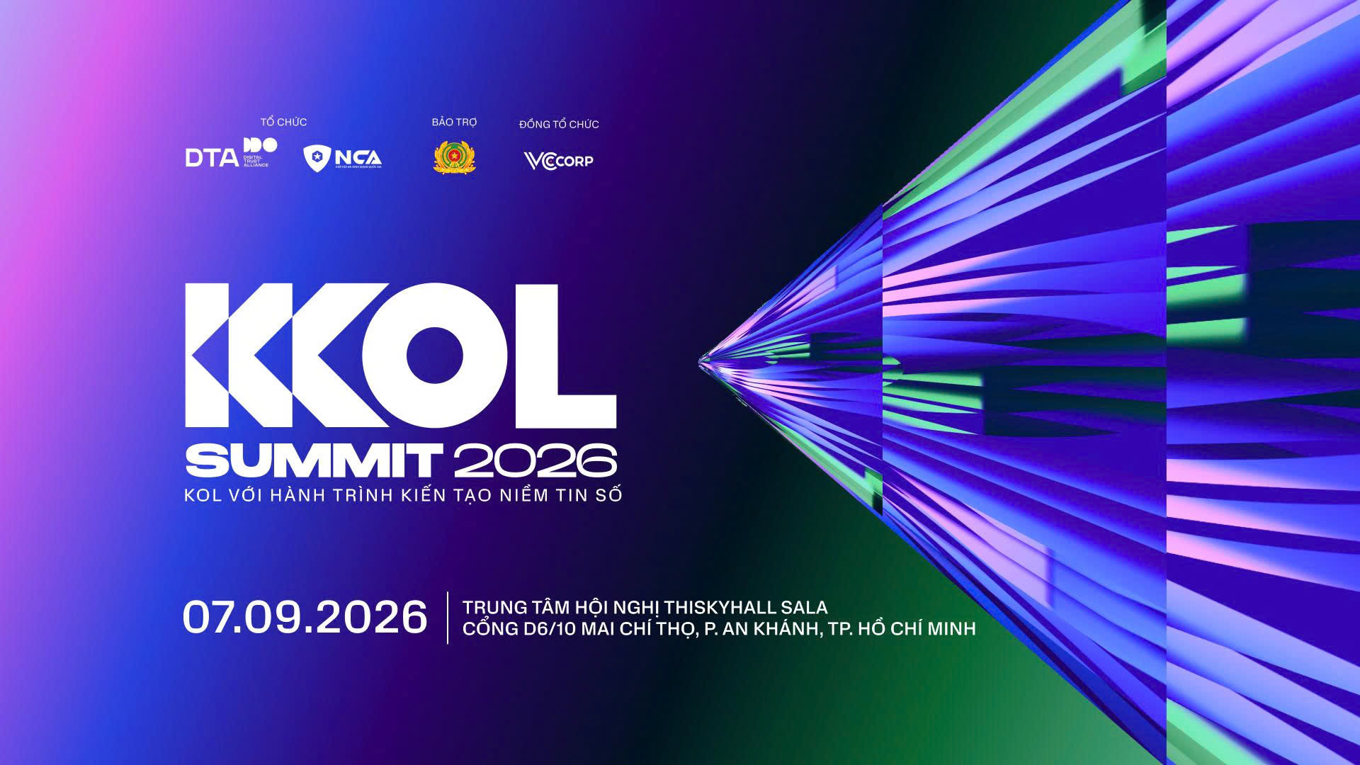 KOL Summit 2026 chủ đề "KOL với hành trình kiến tạo niềm tin số" diễn ra vào đầu tháng 9